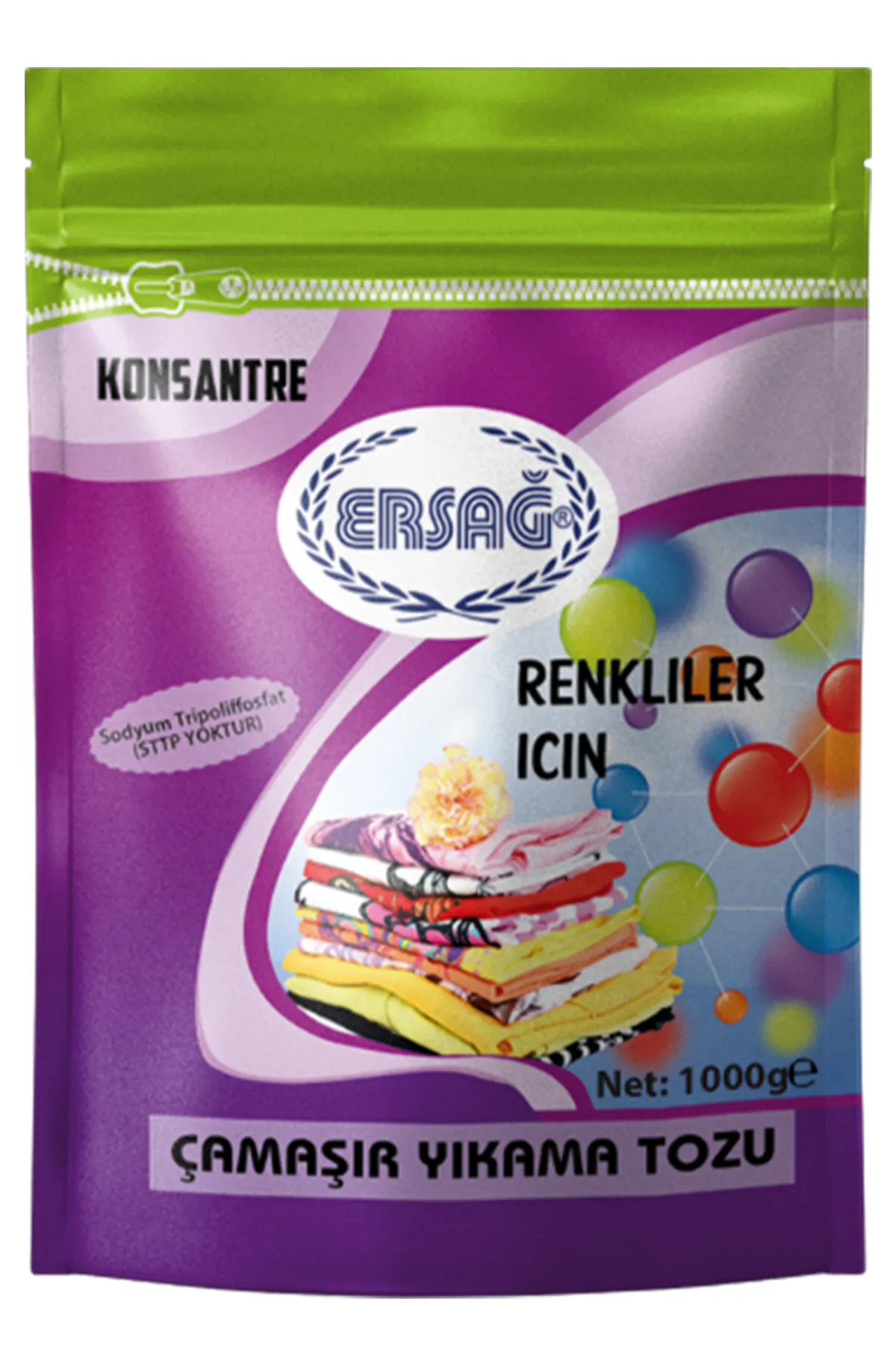 Ersağ Renkliler İçin Çamaşır Yıkama Tozu 1000gr + Ersağ Damla Konsantre 1 LT + Ersağ Ütü Spreyi 500ml + Ersağ Bio Şampuan  300 ml