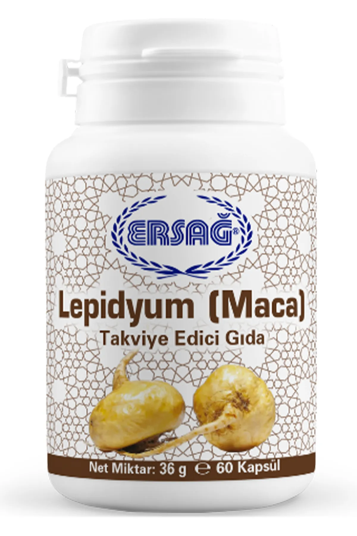 Ersağ Lepidyum (Maca) + Ersağ Zeytin Yaprağı Ekstraktı  + Ersağ Aspir Yağı 30 ml + Ersağ Haşhaş  Yağı 30 ml