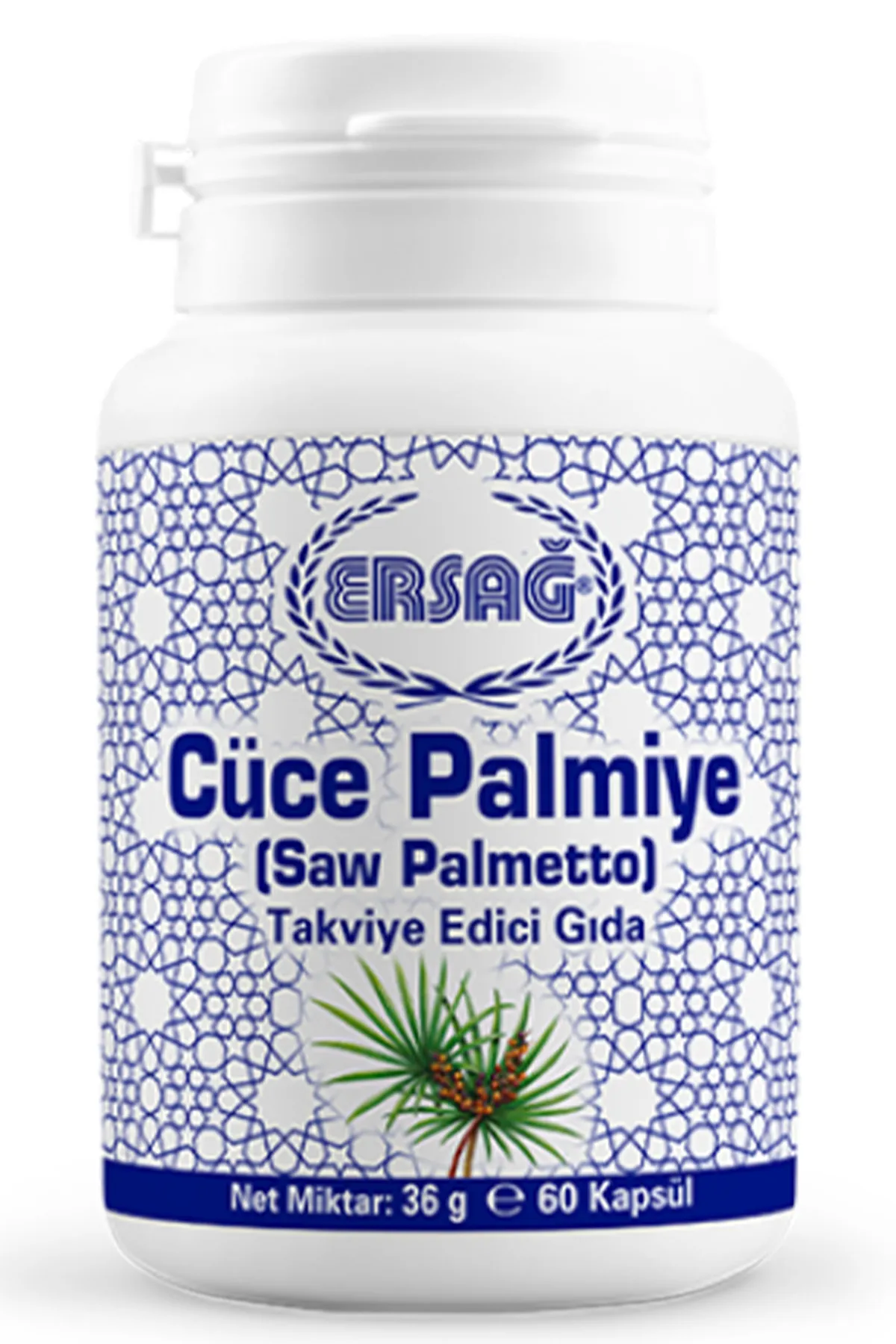 Ersağ Cüce Palmiye (Saw Palmetto) + Ersağ Kalsiyum Magnezyum Çinko D Vitamini + Ersağ Selenyum