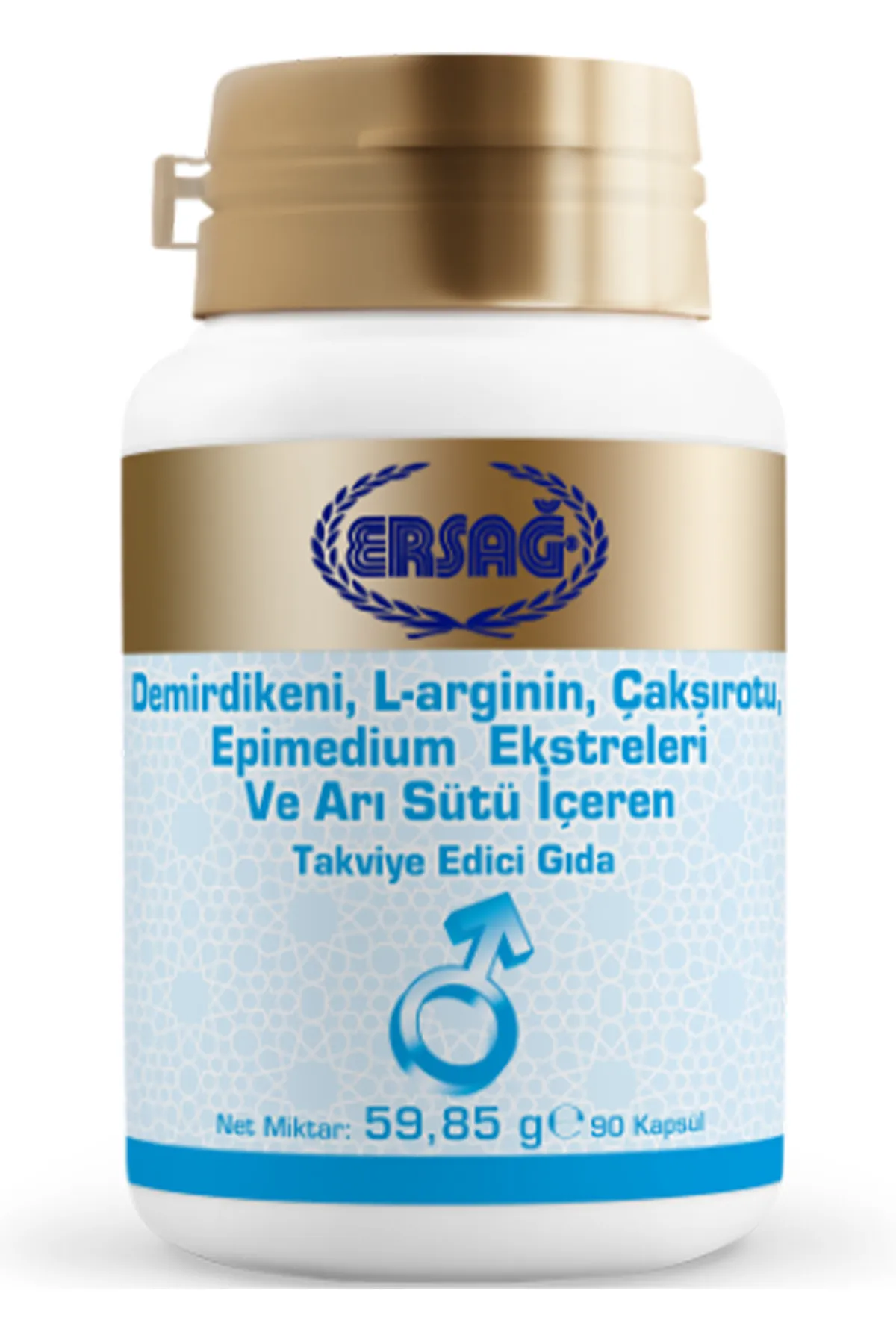 Ersağ Enginar + Ersağ Akgünlük  (Boswellia Serrata) + Ersağ Demirdikeni, L-arginin, Çakşırotu, Epimedium Ekstreleri ve Arı Sütü + Ersağ Kabak Çekirdeği Yağı + Ersağ Aspir Yağı Ve Kekik Yağı Kapsül + Ersağ Ekinezya Kapsül