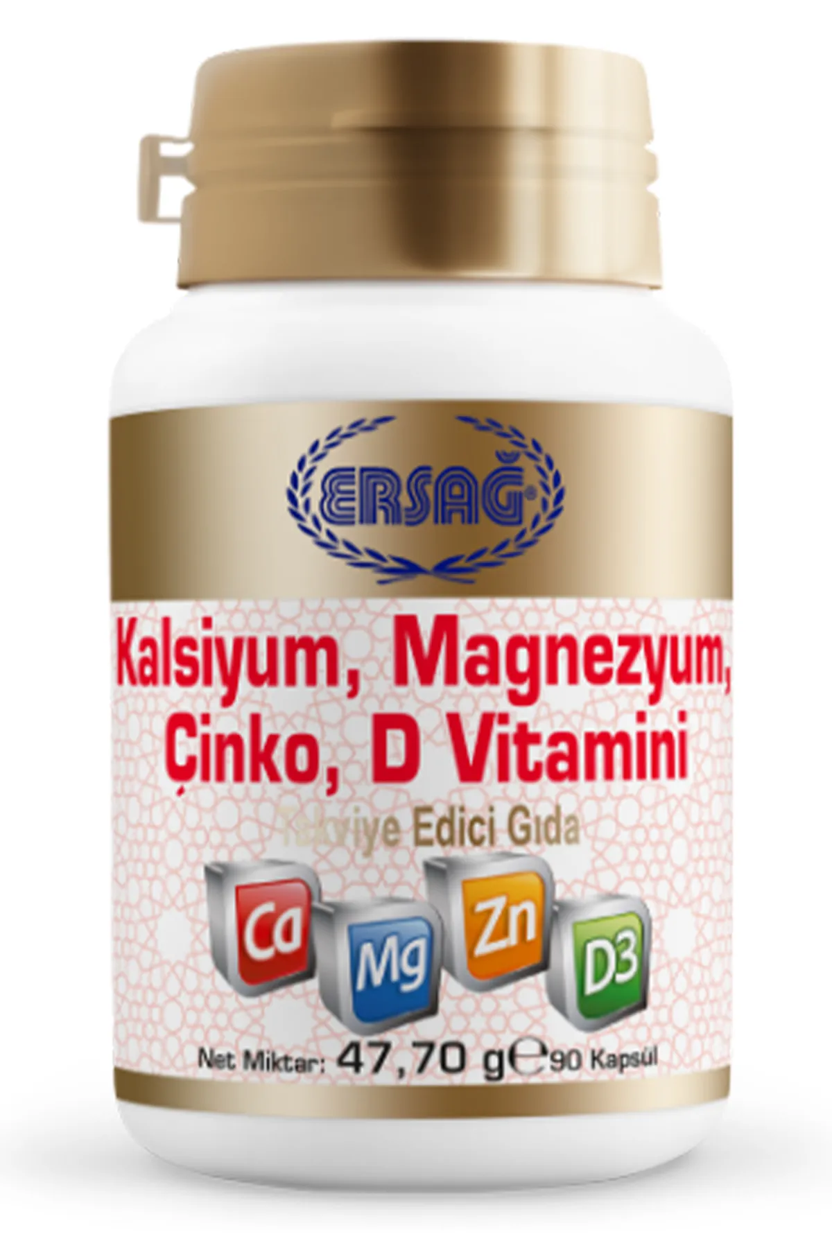 Ersağ Kalsiyum Magnezyum Çinko D Vitamini - Kemik Sağlığı / Osteoporoz