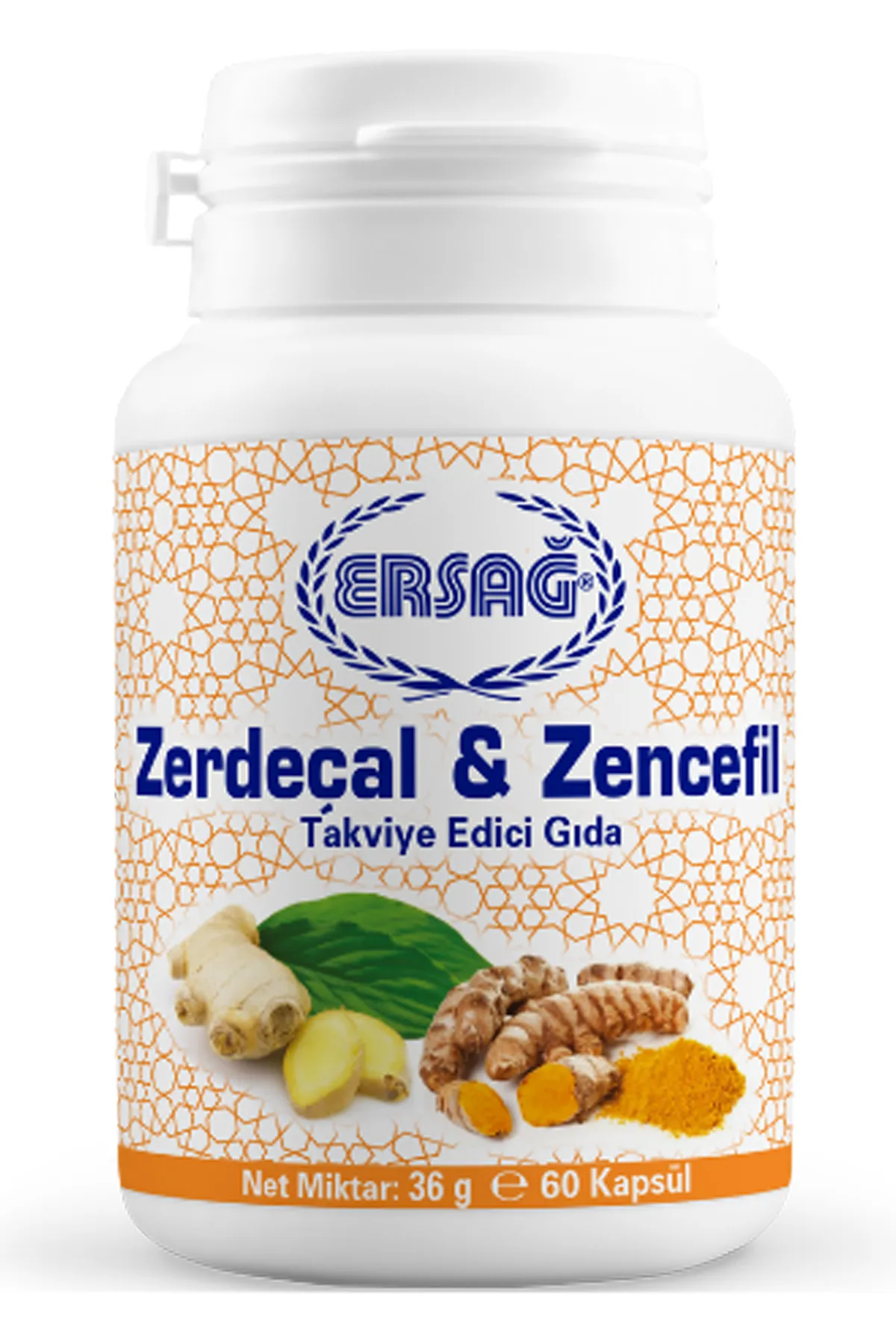 Ersağ Zerdeçal  Zencefil + Ersağ Demir Bisglisinat ve Vitamin C