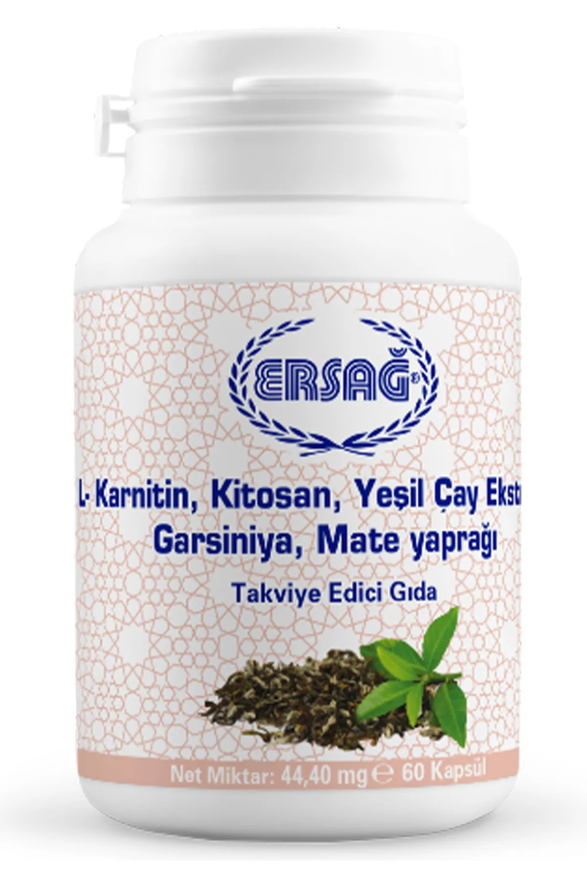 Ersağ Kalsiyum Magnezyum Çinko D Vitamini + Ersağ L-Karnitin, Kitosan, Yeşil Çay Ekstresi, Garsiniya, Mate Yaprağı, Paprika