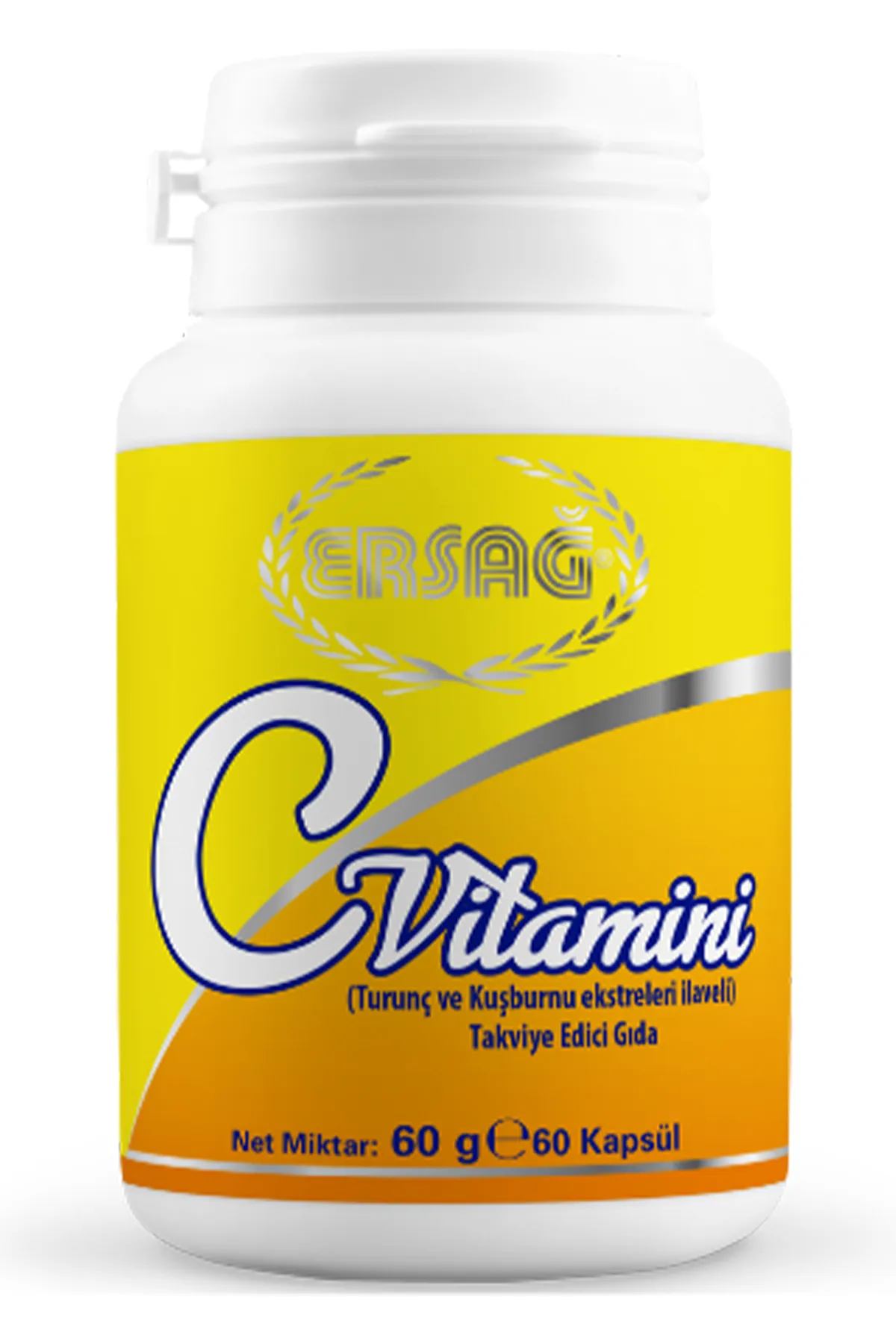 Ersağ C Vitamini Kapsül (Turunç ve Kuşburnu Ekstreleri İlaveli) + Ersağ Demir Bisglisinat ve Vitamin C