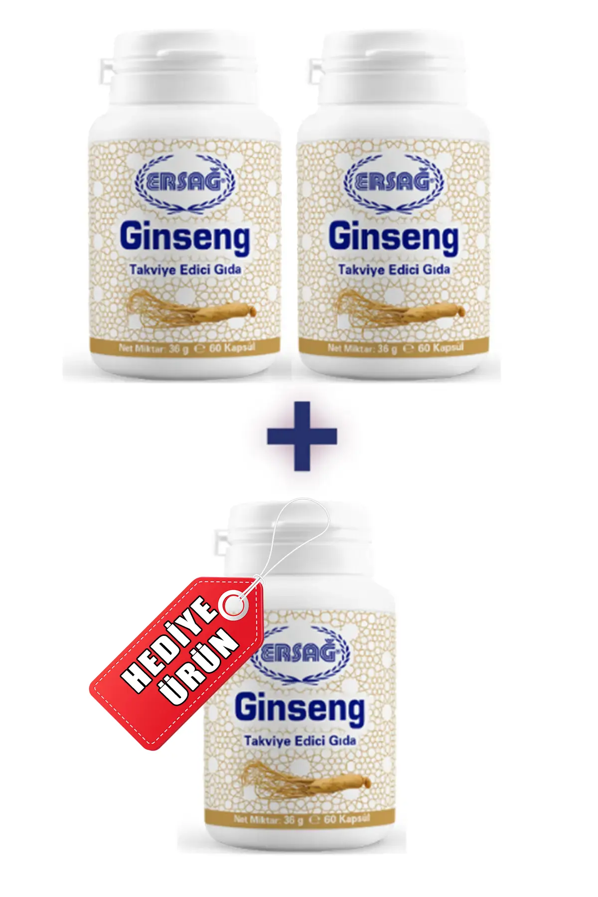 Ersağ Ginseng (2 Alana 1 Hediye)