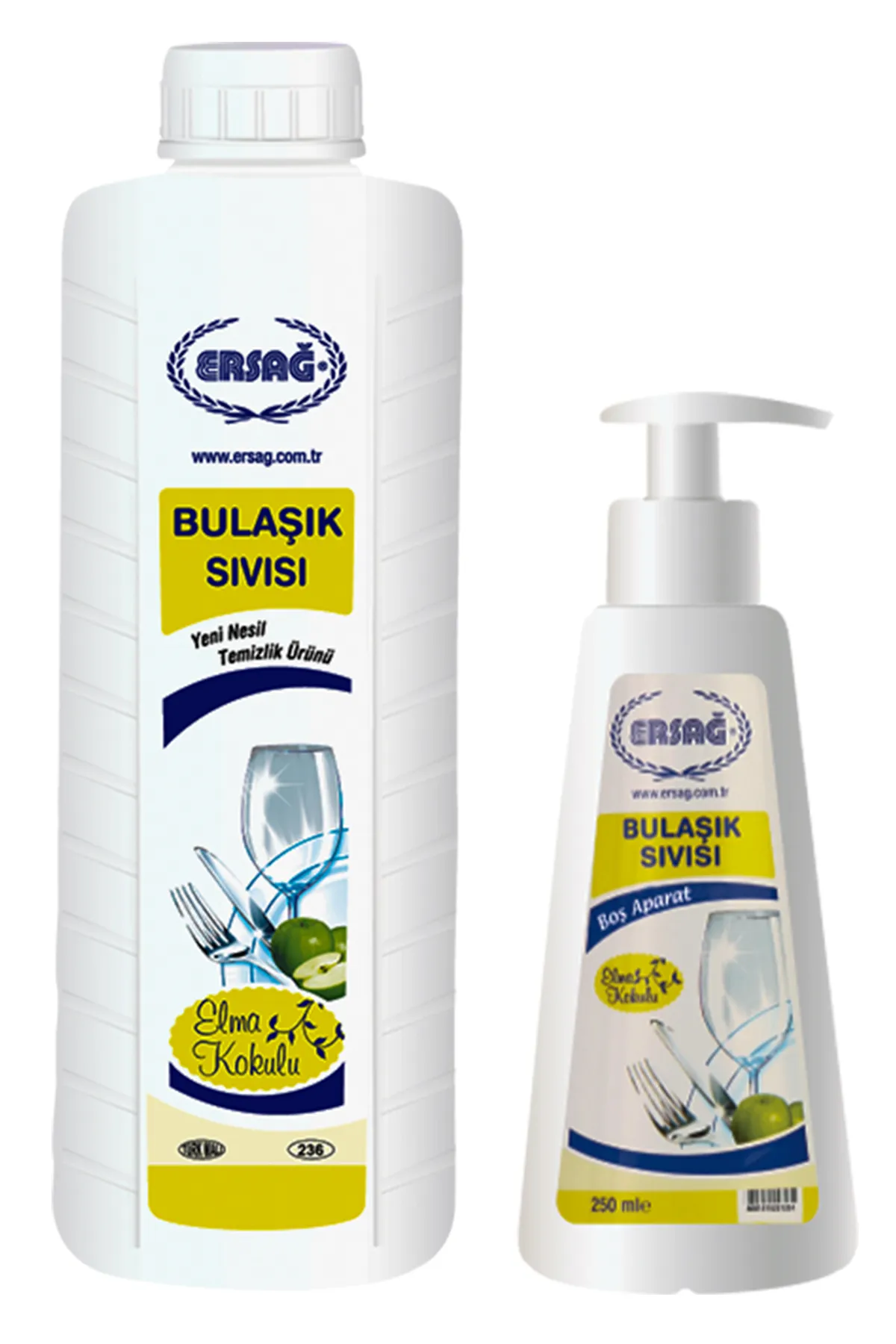 Ersağ Bulaşık Makinesi Temizleyicisi 500ml + Ersağ Bulaşıkmatik Jel 1 LT + Ersağ Elma Kokulu Bulaşık Sıvısı 1 LT + Ersağ Aparatlı Elmalı Bulaşık Sıvısı 1 LT