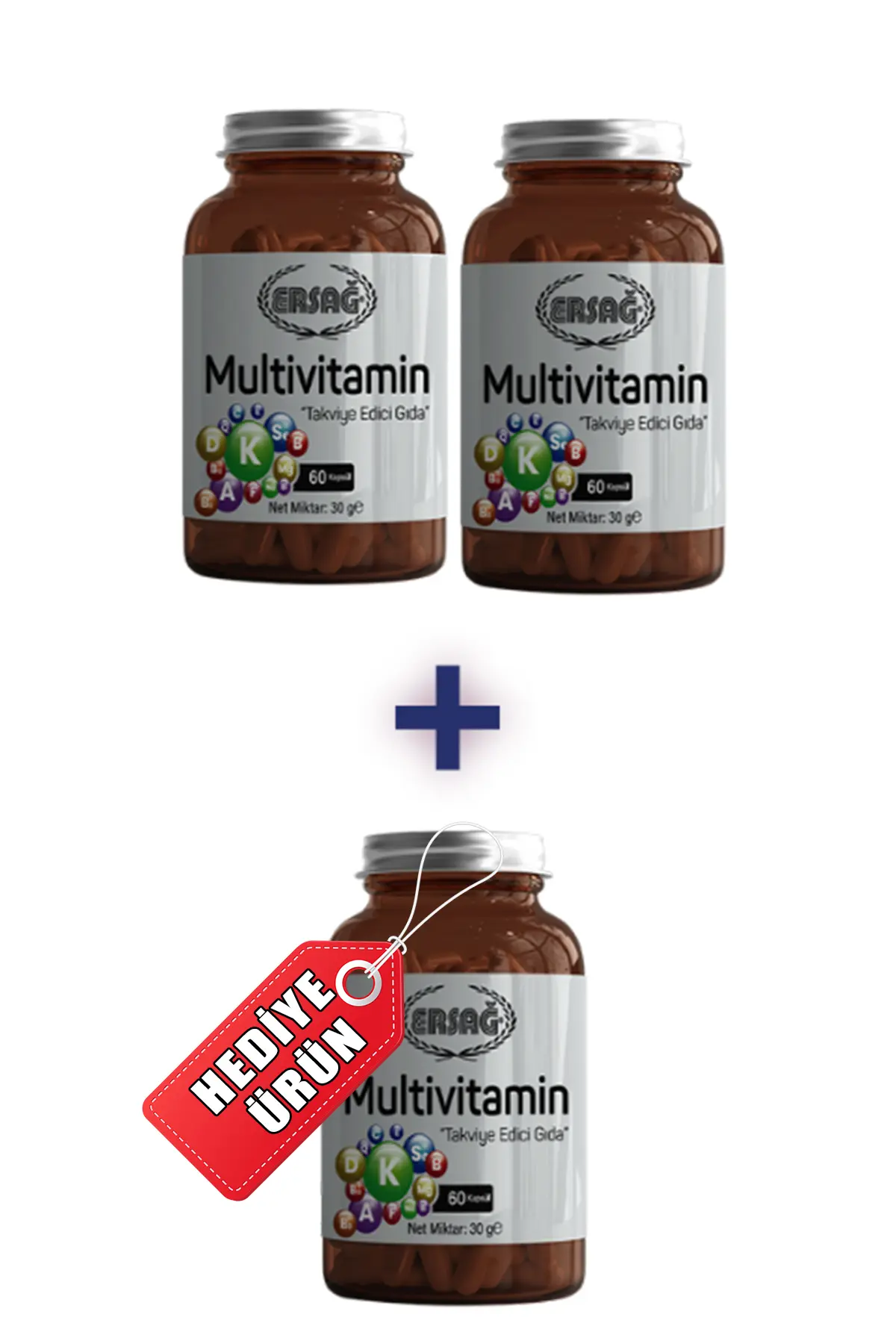 Ersağ Multivitamin Kapsül (2 Alana 1 Hediye)