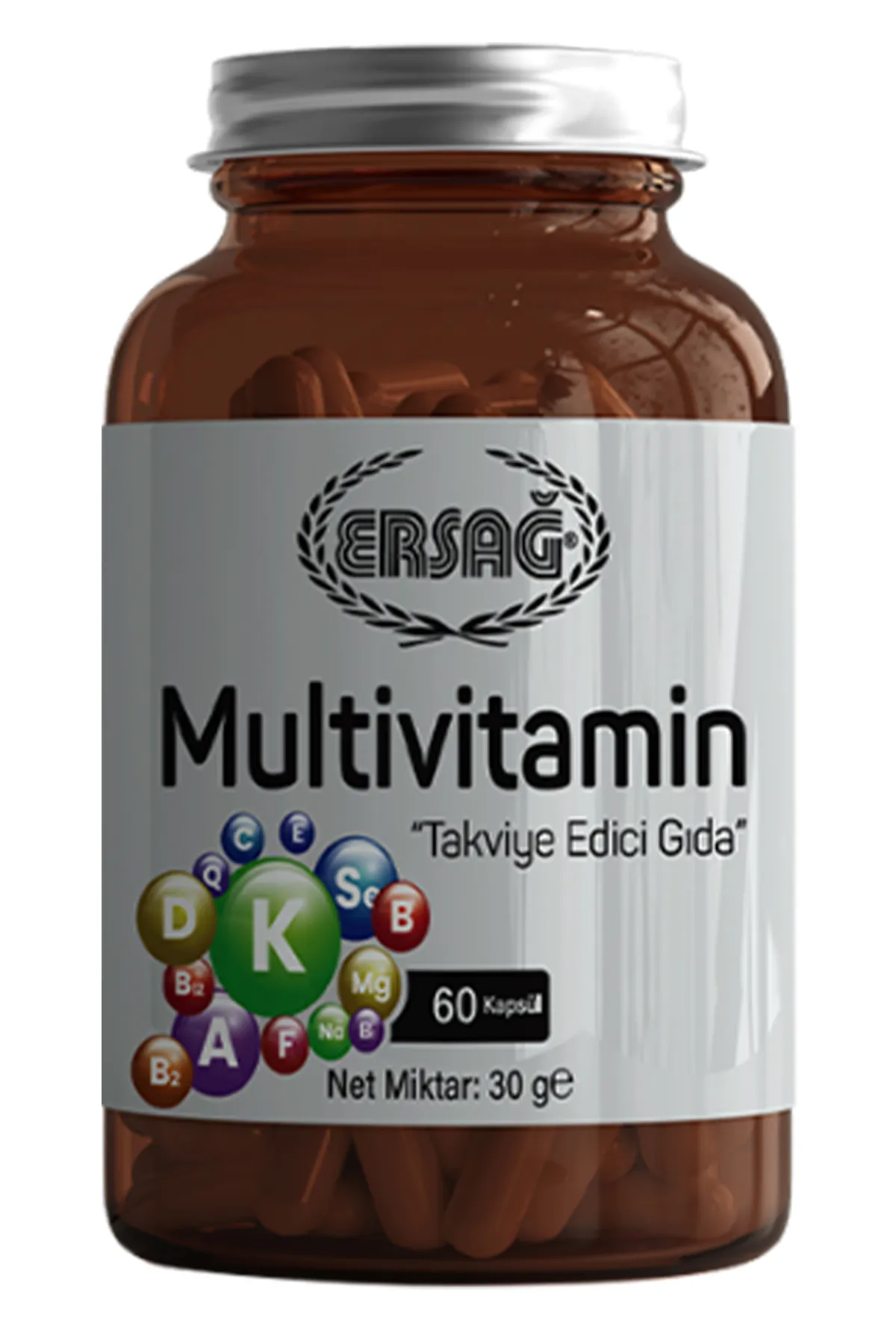 Ersağ C Vitamini Kapsül (Turunç ve Kuşburnu Ekstreleri İlaveli) + Ersağ Selenyum + Ersağ Vitamin D3 - K2 + Ersağ Magnezyum Sitrat + Ersağ Haşhaş  Yağı 30 ml + Ersağ Multivitamin Kapsül